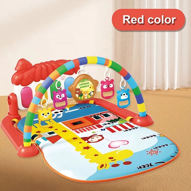 Baby Gym Play Mat with Piano and Activity Arch - Multicolour
