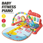 Baby Gym Play Mat with Piano and Activity Arch - Multicolour