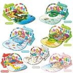 Baby Gym Play Mat with Piano and Activity Arch - Multicolour