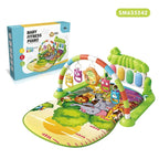 Baby Gym Play Mat with Piano and Activity Arch - Multicolour