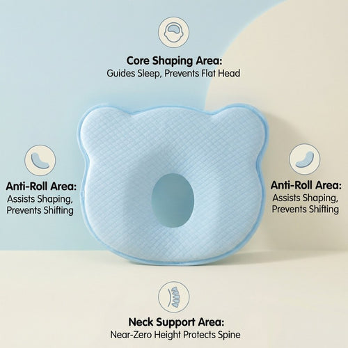 Baby Head and Neck Pillow with Quilted Cover