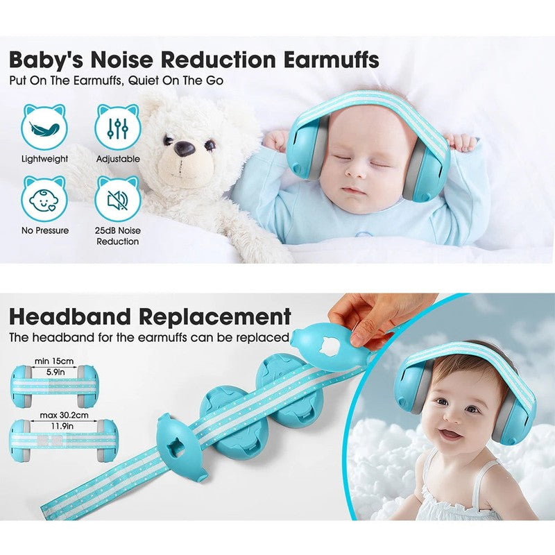 Baby Hearing Protection Earmuffs - Adjustable Headband