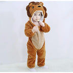 Baby Hooded Animal Onesie - Full-Body Romper with 3D Details