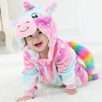 Baby Hooded Animal Onesie - Full-Body Romper with 3D Details