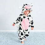 Baby Hooded Animal Onesie - Full-Body Romper with 3D Details