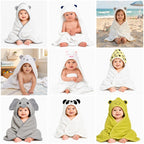 Baby Hooded Bath Towel - Animal Embroidery