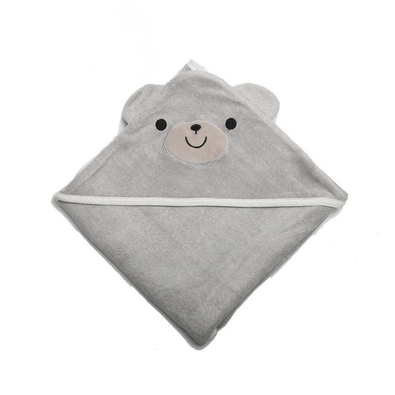 Baby Hooded Bath Towel - Animal Embroidery