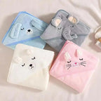 Baby Hooded Bath Towel - Square Wrap with Animal Hood