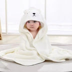 Baby Hooded Bath Towel - Square Wrap with Animal Hood