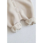 Baby Hooded Playsuit - Bear Appliqué