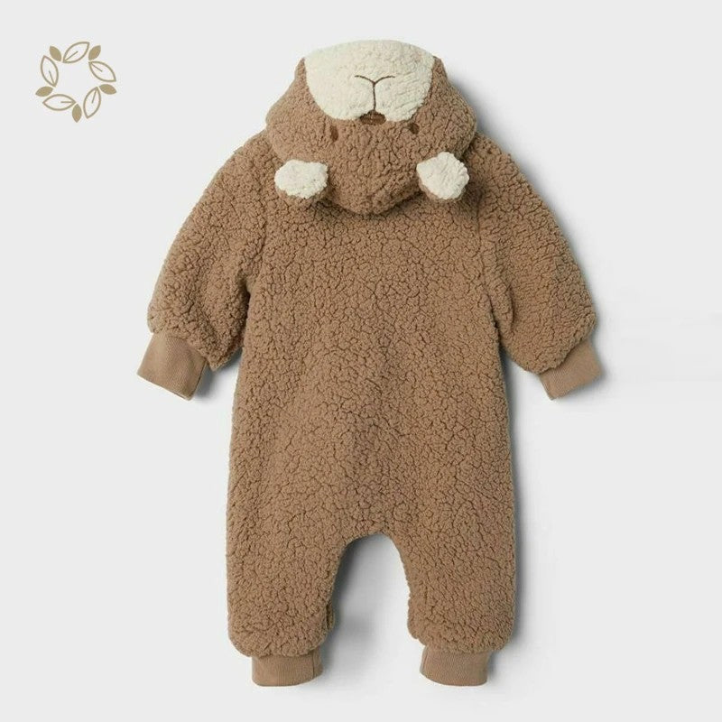 Baby Hooded Romper Jumpsuit - Animal Ears