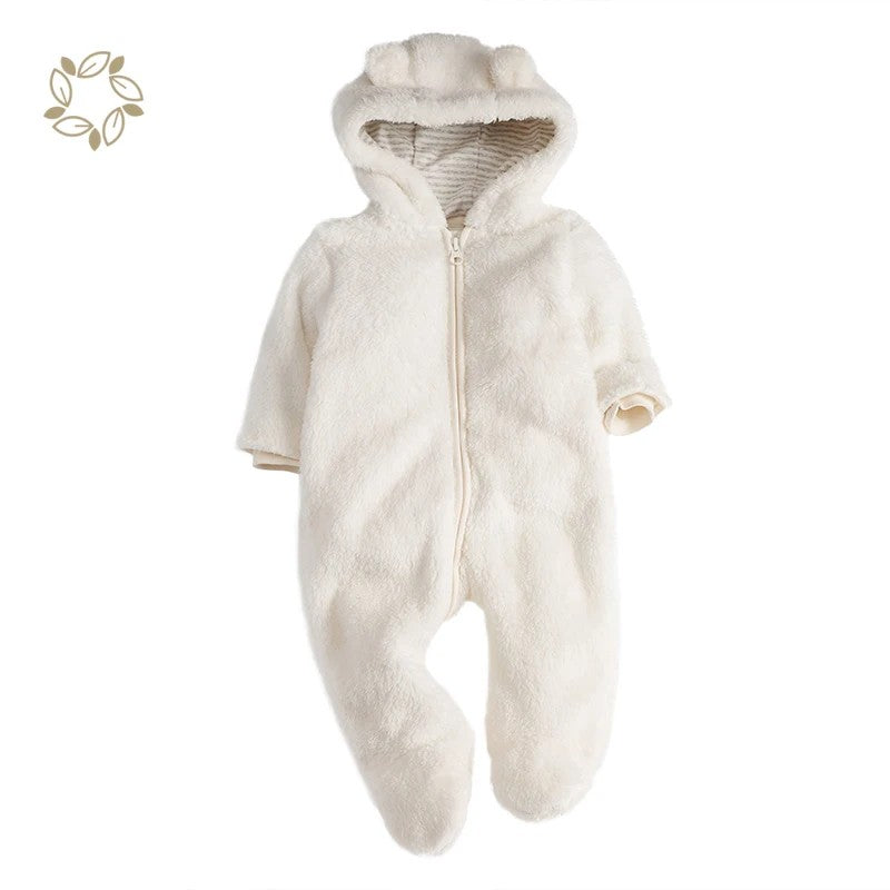 Baby Hooded Romper Jumpsuit - Animal Ears