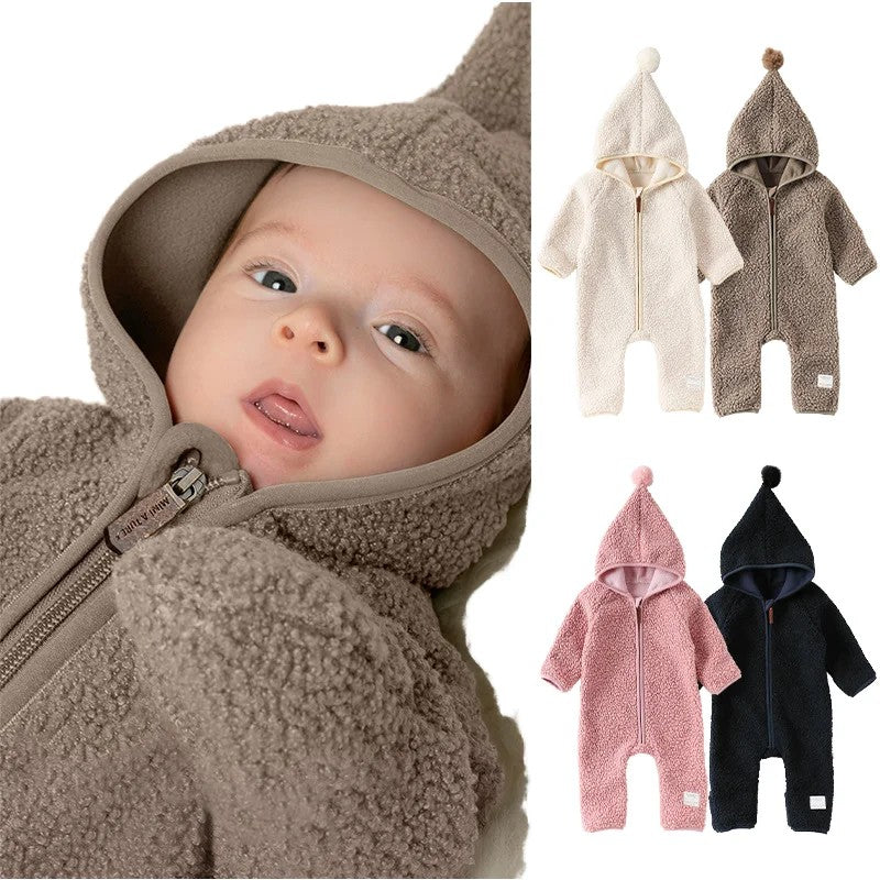 Baby Jumpsuit with Hood - Full-Body One-Piece