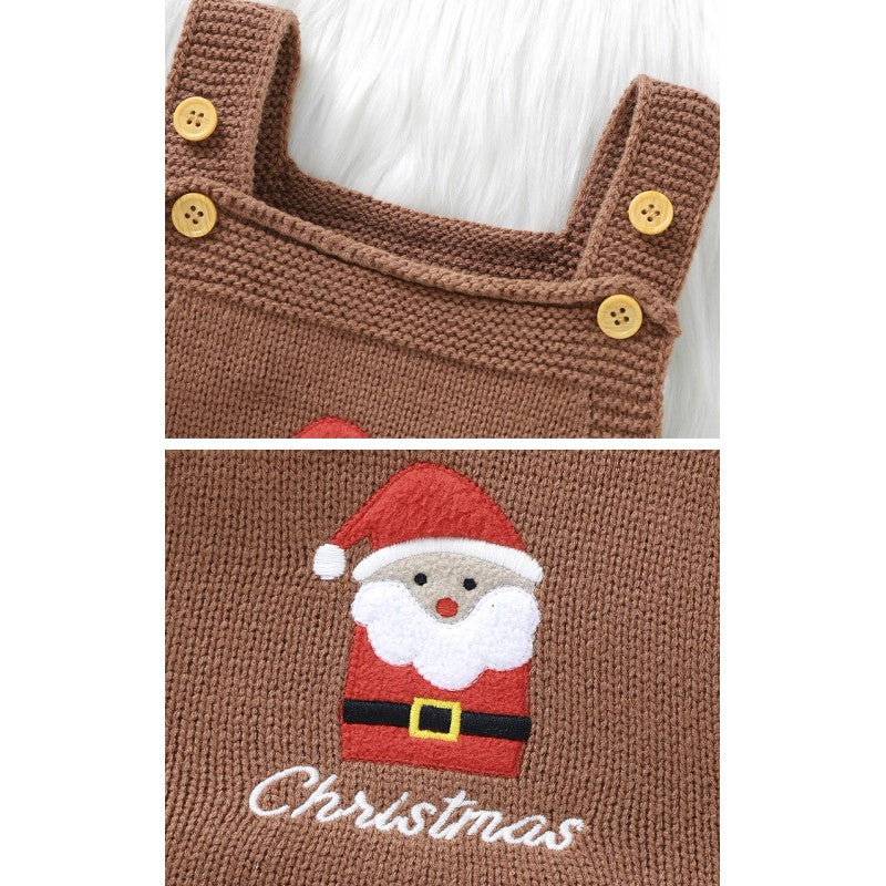 Baby Knit Romper - Christmas Appliqué