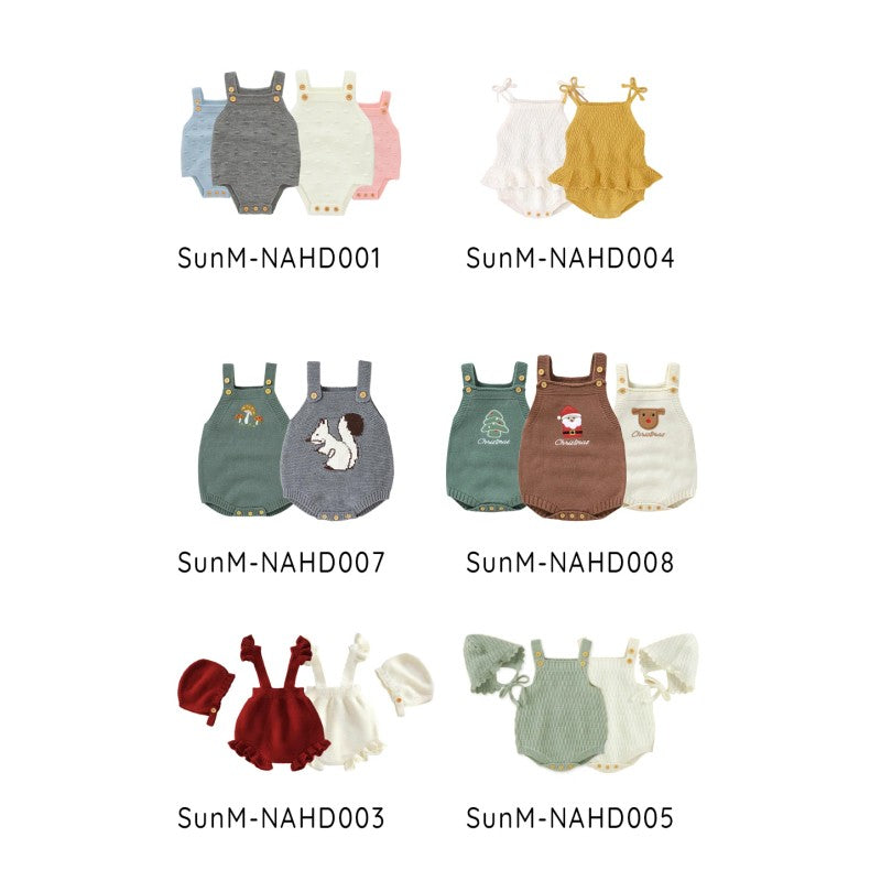 Baby Knit Romper - Christmas Appliqué