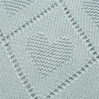Baby Knitted Swaddle Blanket - Diamond and Heart Pattern