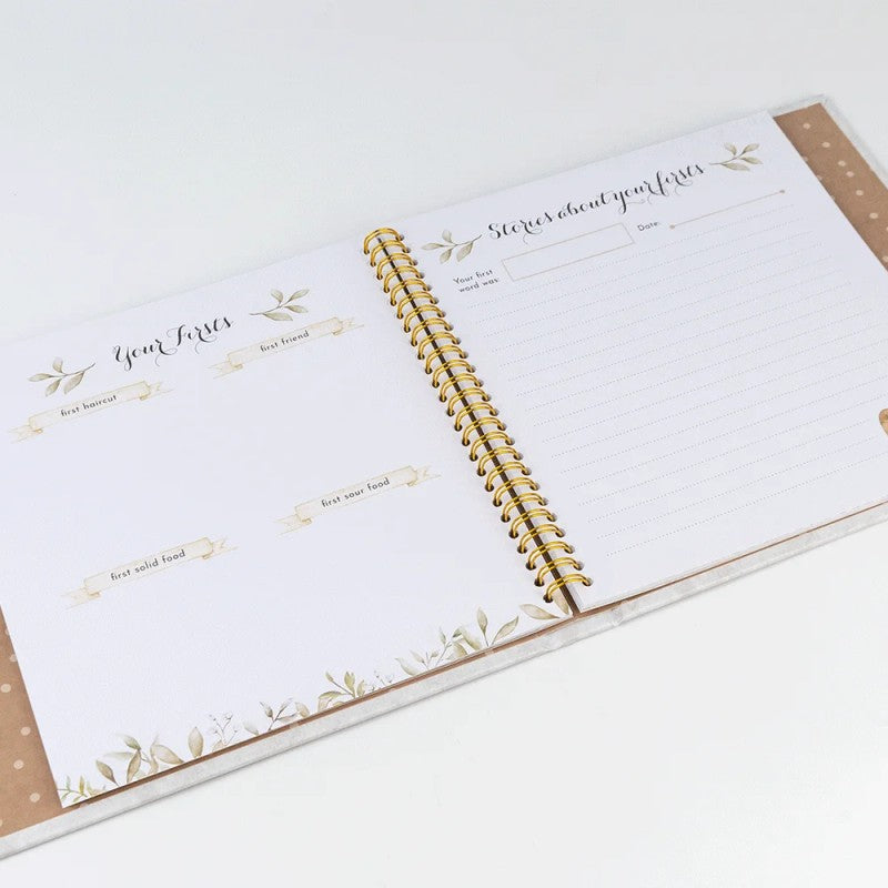 Baby Memory Journal - First Year Diary with Spiral Binding