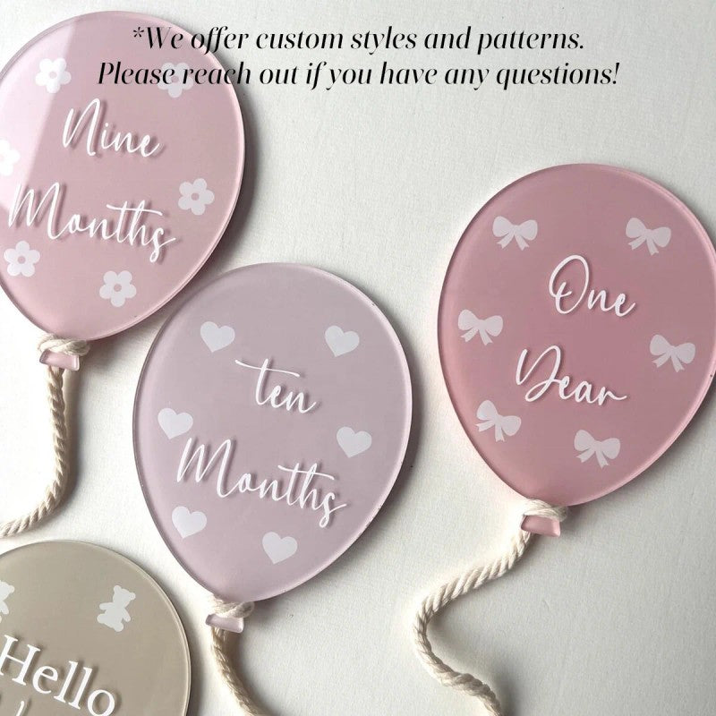 Baby Milestone Balloon Disc Set - Month Milestone Photo Props
