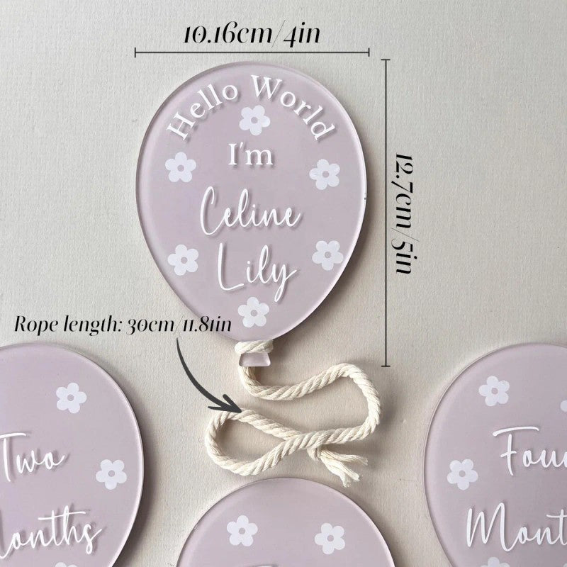 Baby Milestone Balloon Disc Set - Month Milestone Photo Props