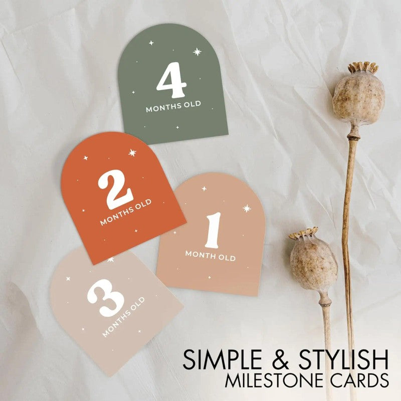 Baby Milestone Cards Gift Set - Arch Shape Double-Sided
