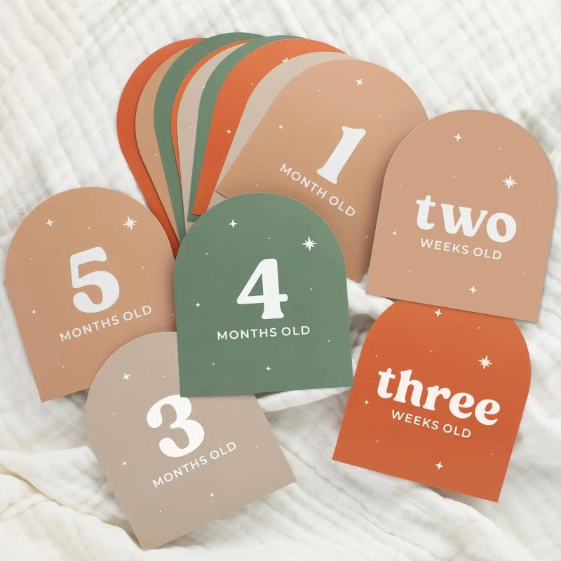 Baby Milestone Cards Gift Set - Arch Shape Double-Sided