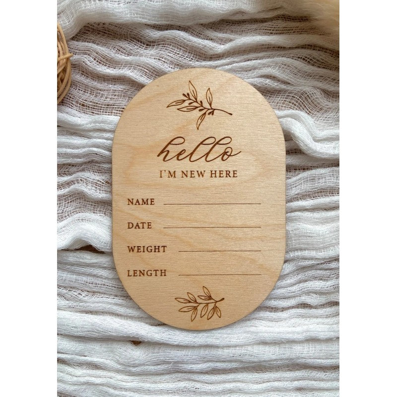 Baby Milestone Marker Set - Wooden Engraved Photo Prop Discs