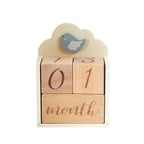 Baby Milestone Wooden Block Set with Decorative Stand