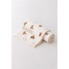 Baby Monitor - Bear Print Muslin Cotton Blanket