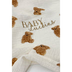 Baby Monitor - Bear Print Muslin Cotton Blanket