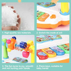Baby Music Toy - 5-in-1 Multifunctional with Piano Keys and Rattle