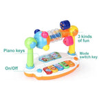 Baby Music Toy - 5-in-1 Multifunctional with Piano Keys and Rattle