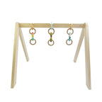 Baby Play Gym Frame - Montessori Activity Gym with Wooden Bead Pendants