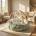 Baby Play Nest - 2-in-1 Activity Mat with Detachable Toy Arch
