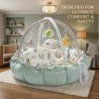 Baby Play Nest - 2-in-1 Activity Mat with Detachable Toy Arch