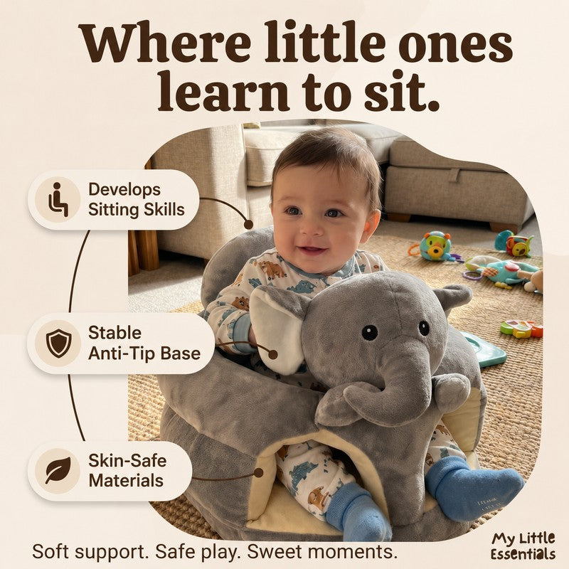 Baby Plush Sitting Seat - Animal Print