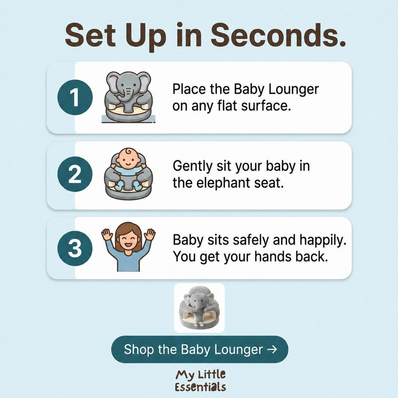 Baby Plush Sitting Seat - Animal Print
