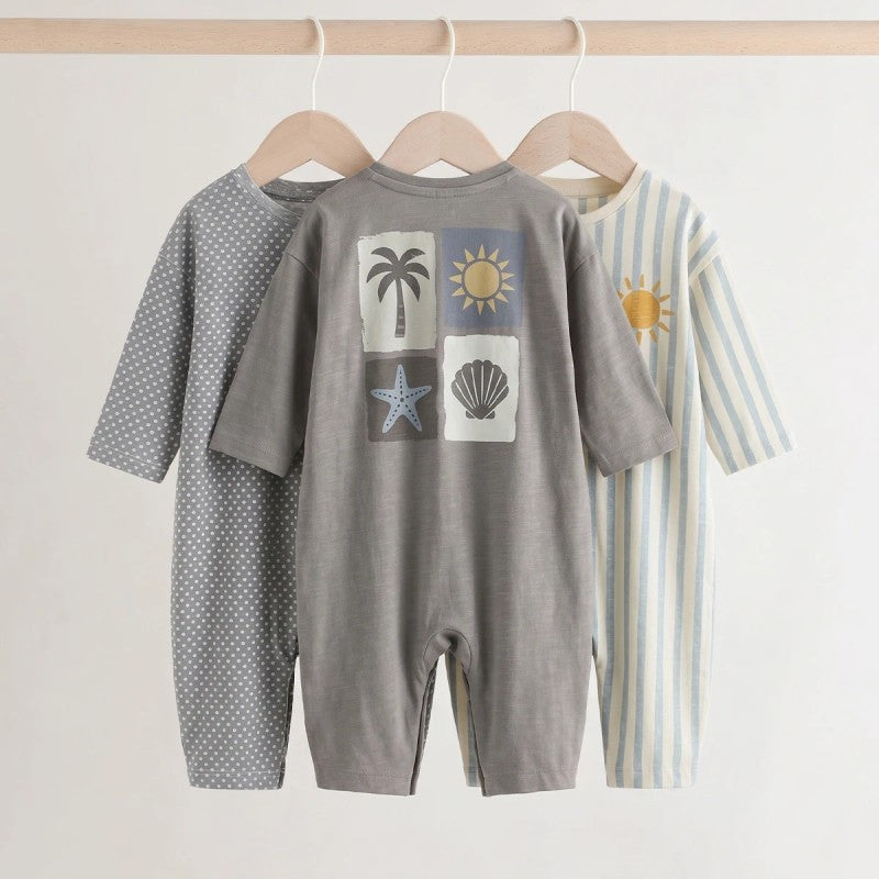 Baby Romper Sleepsuit - Long-Leg Crew Neck
