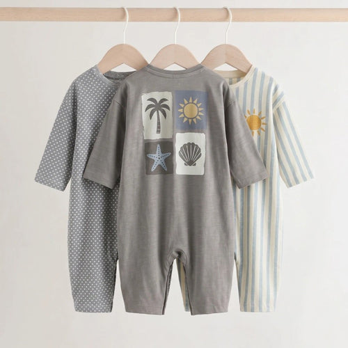 Baby Romper Sleepsuit - Long-Leg Crew Neck