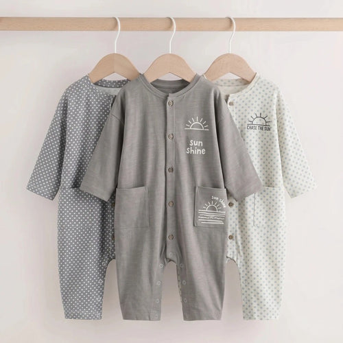 Baby Romper Sleepsuit - Long-Leg Crew Neck