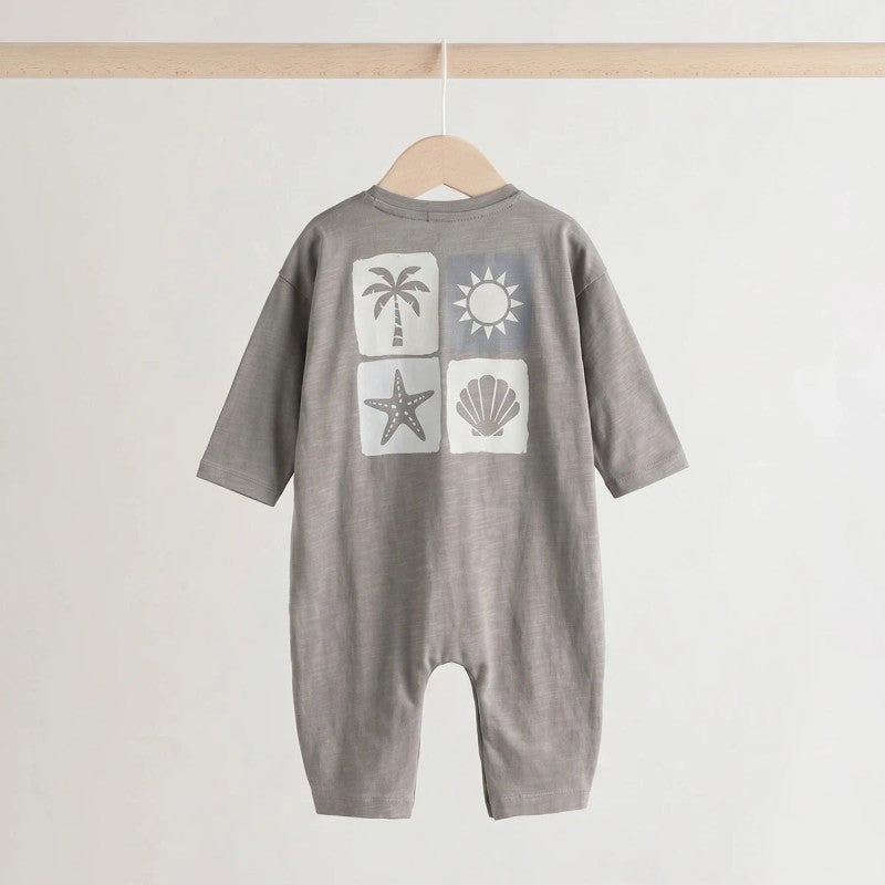 Baby Romper Sleepsuit - Long-Leg Crew Neck