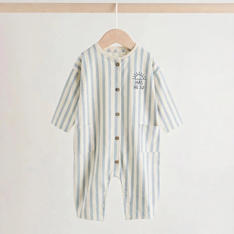 Baby Romper Sleepsuit - Long-Leg Crew Neck