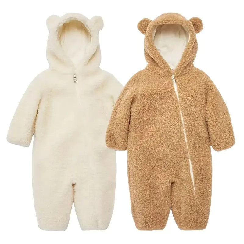 Baby Romper - Teddy Bear Hood with Ears
