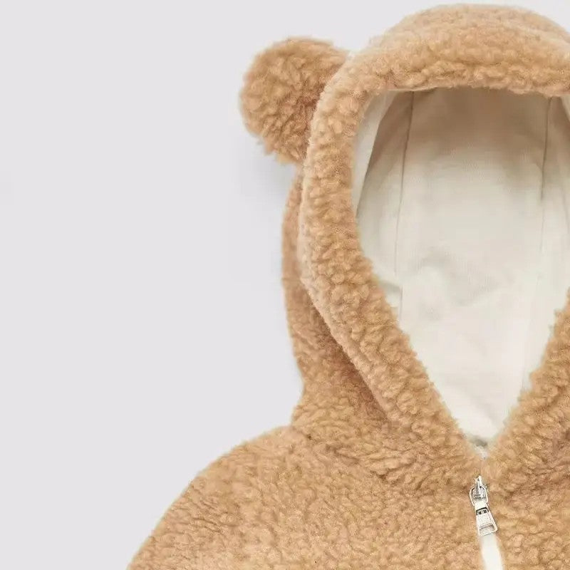 Baby Romper - Teddy Bear Hood with Ears