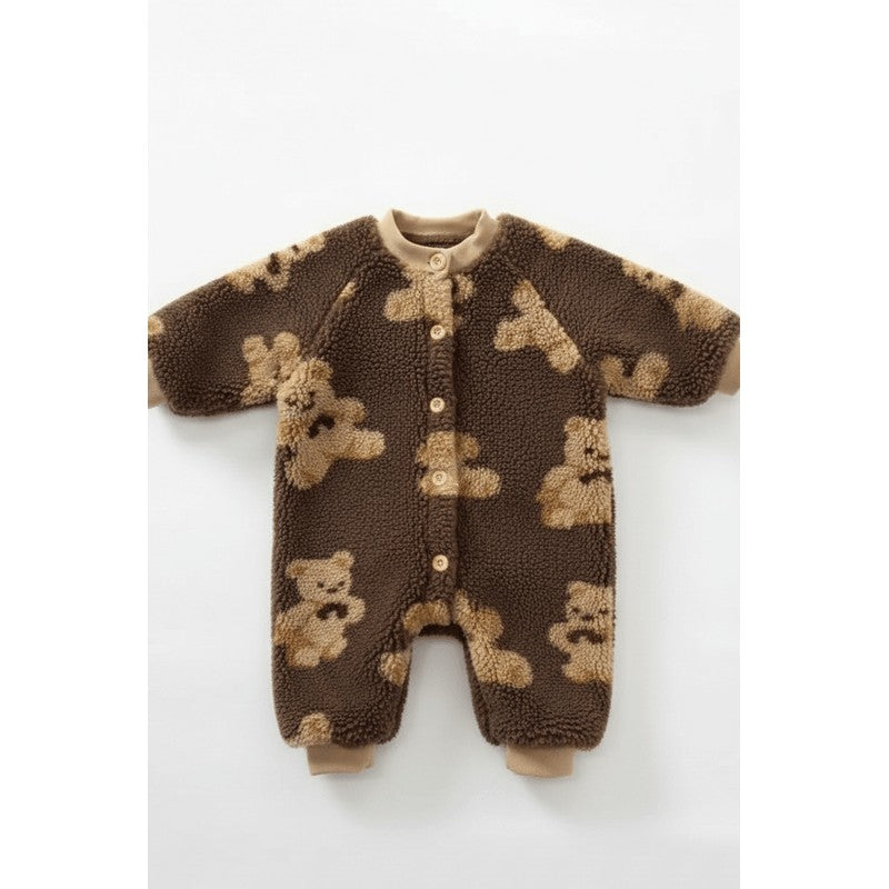 Baby Romper - Teddy Bear Print