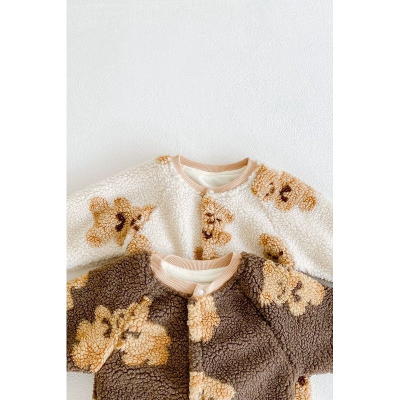Baby Romper - Teddy Bear Print
