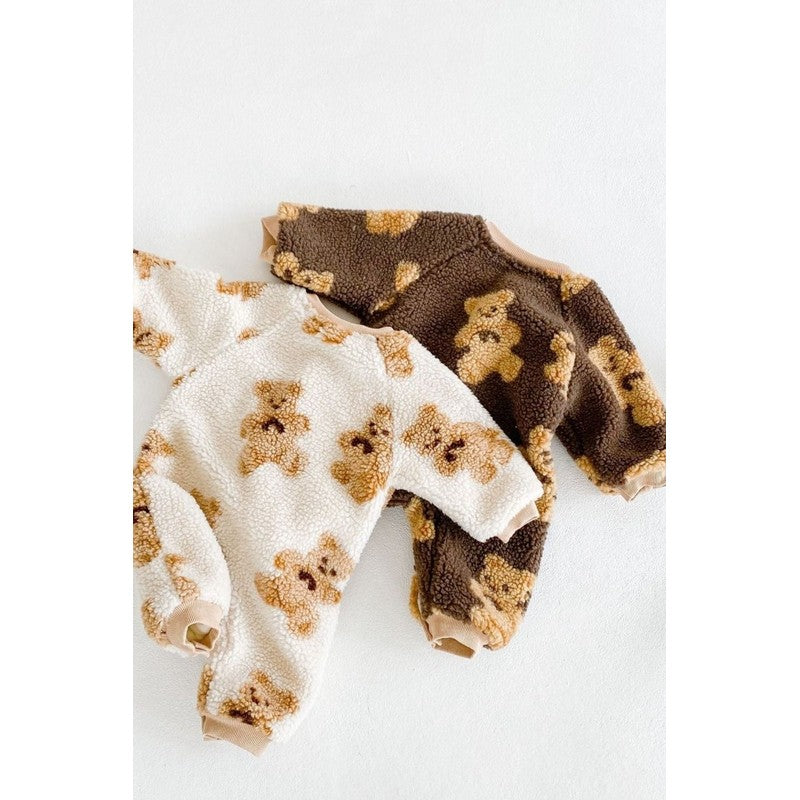 Baby Romper - Teddy Bear Print