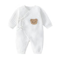 Baby Romper - Wrap Front Closure Bear Appliqué