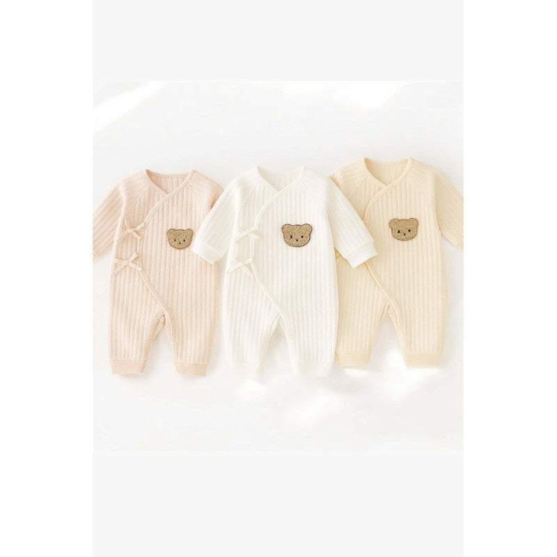 Baby Romper - Wrap-Front Teddy Bear