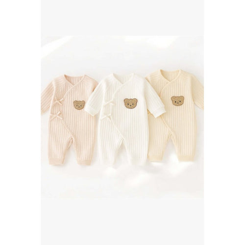 Baby Romper - Wrap-Front Teddy Bear
