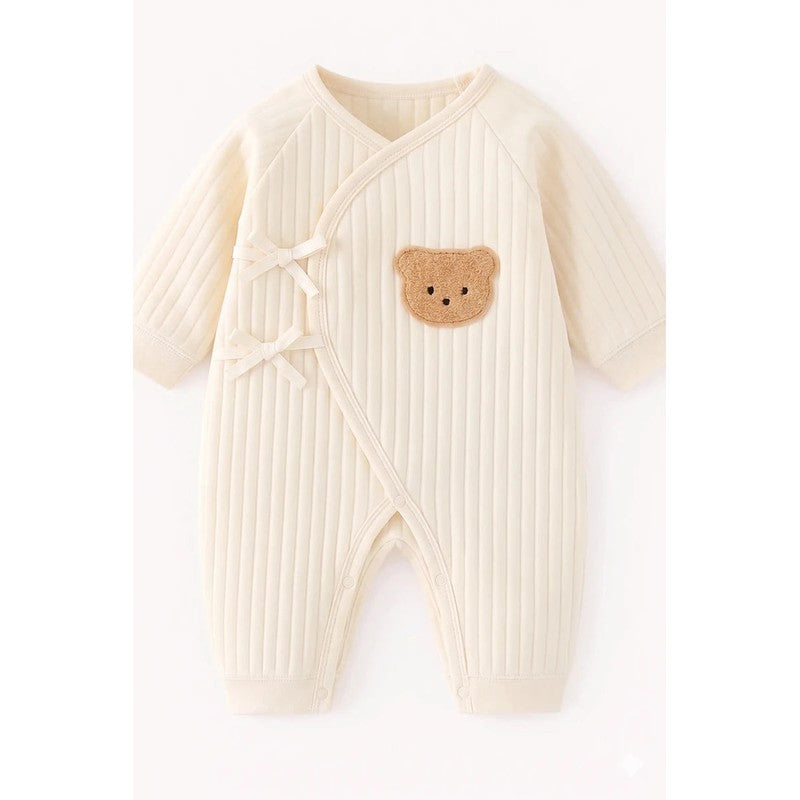 Baby Romper - Wrap-Front Teddy Bear